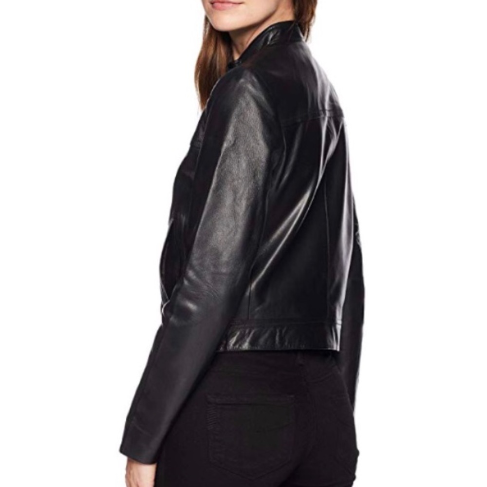 SOLD 🛍 MICHAEL Michael Kors Leather Moto Jacket - Picture 3 of 7